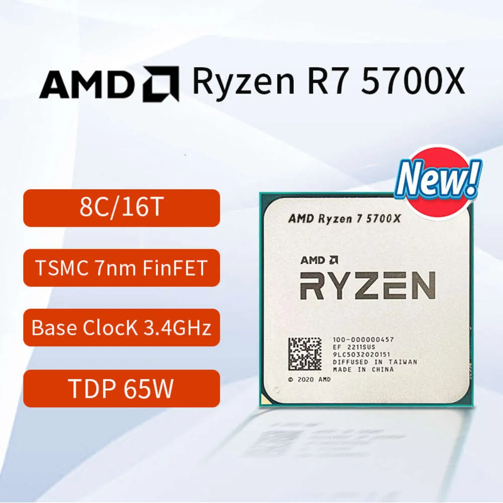 Yeni AMD Ryzen 7 5700X R7 5700X CPU İşlemci 3.4 GHz 8 Yi TL8