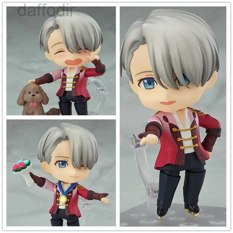 Figuras de brinquedo de ação 10cm anime YURI em figuras de gelo Katsuki Yuri 736 # 762 # Victor Nikiforov 741 # Figura de ação em PVC Brinquedos de desenho animado coleção boneca presente 240308