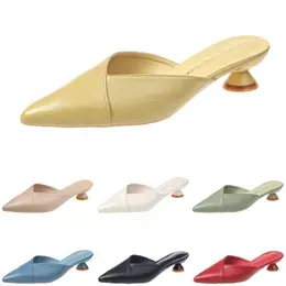 slippers women sandals high heels fashion shoes GAI triple white black red yellow green color60