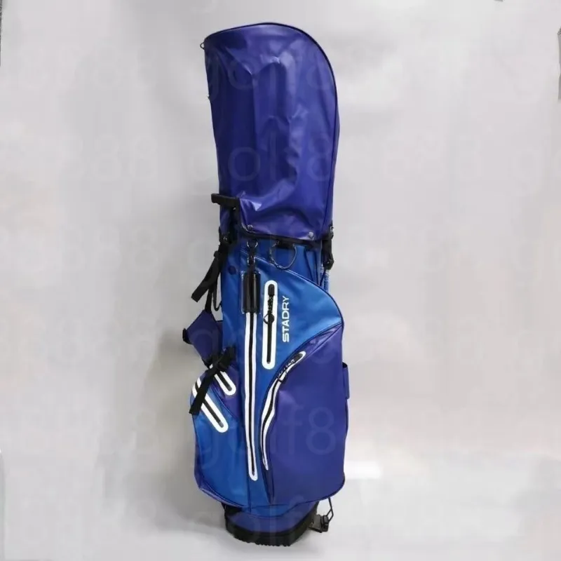 Sacs de golf Sacs sur pied bleus Clubs de golf Matériau imperméable de grand diamètre et de grande capacité Contactez-nous pour voir les photos avec LOGO