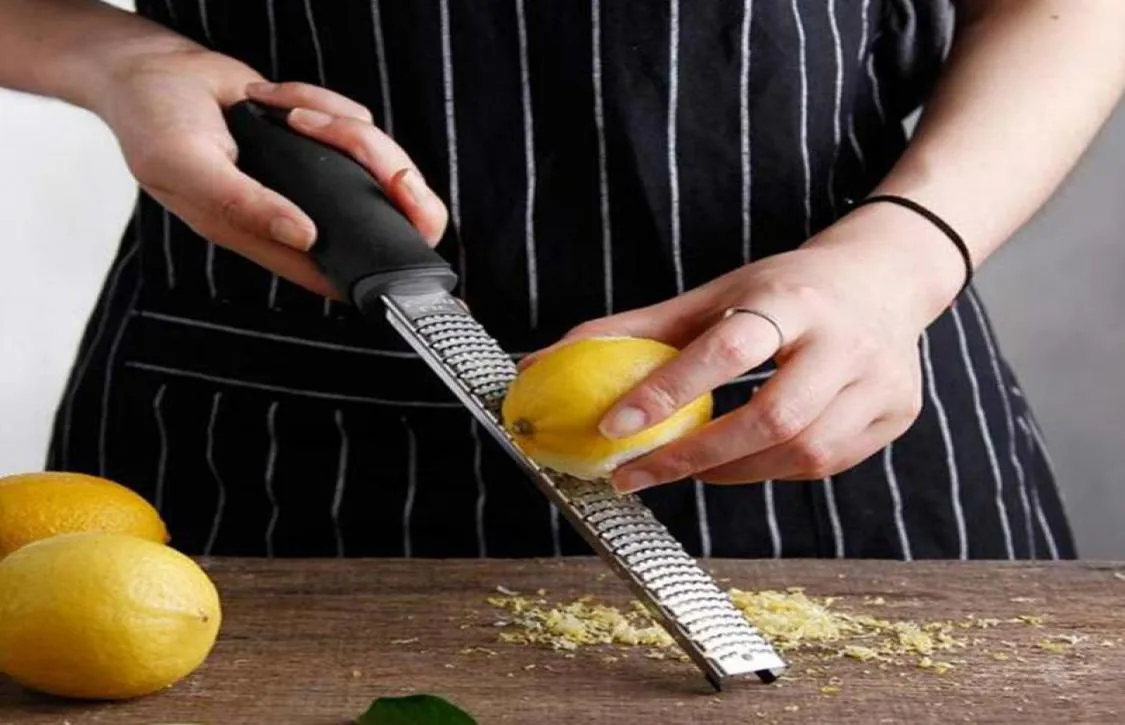 12 Polegada retângulo de aço inoxidável ralador queijo ferramentas chocolate limão zester descascador frutas gadgets cozinha hogard8482290