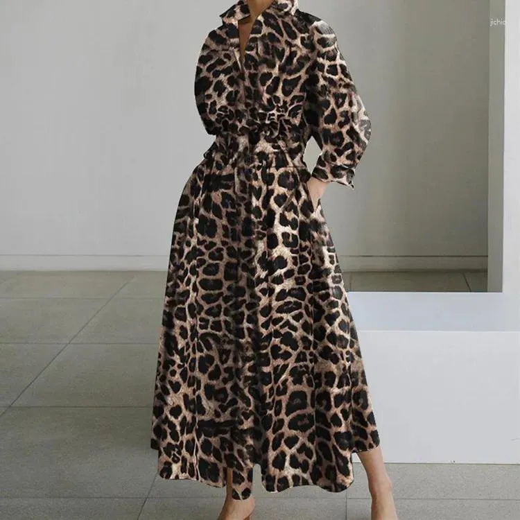 Casual Dresses Print Temperament Commuter Lapel /POLO... From Join3, $22.39  | DHgate.Com