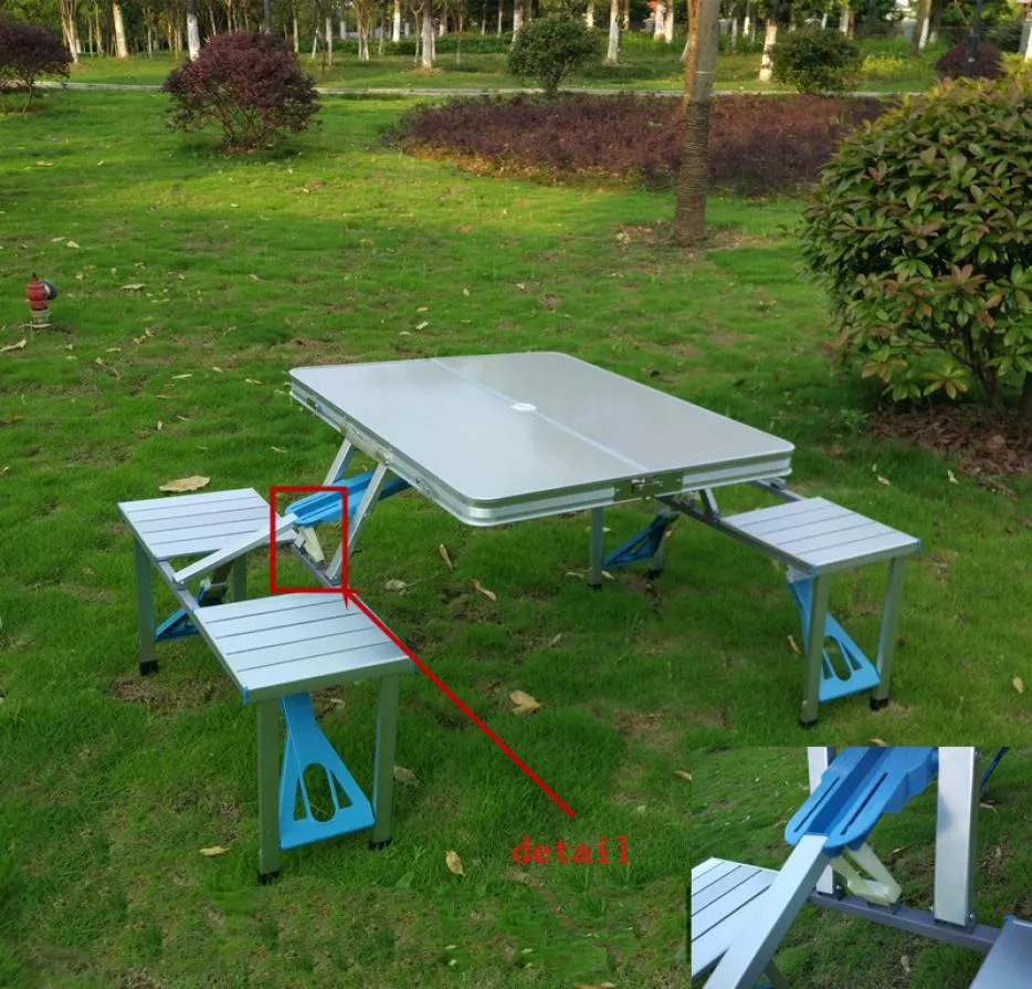 Conoined Outdoor Folding Dining Set Portable Table för campingredskap för ett picknickläger Tabell93050202020