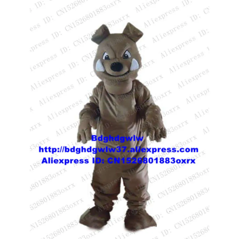 Mascottekostuums Bruine Bulldog Pitbull Hond Pit Bull Terrier Mopshond Mascottekostuum Stripfiguur Podiumkunsten Afscheidsfeest Zx1089