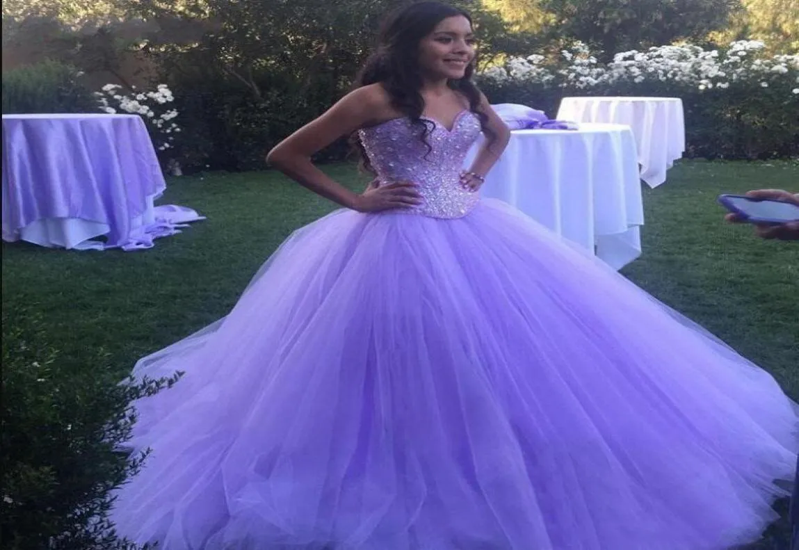 Роскошные кристаллы Sweet 16 Quinceanera платья бальное платье из тюля дебютантка шестнадцати лет платье для выпускного вечера Vestidos de 15 anos8687173