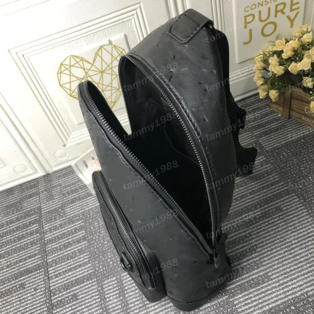 Avenue Bags Torby szkolne M46107 Racer Sling Baga cień Luksusowa marka projektant mężczyzn Mężczyźni Procypki skórzane torebki podróży torebki Kobiety Boston 24*42*12 cm