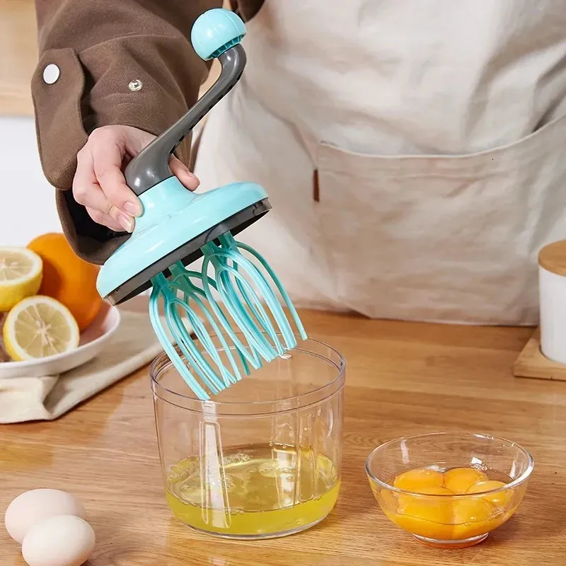 Kitchen Multifunctional Manual Whisk Semiautomatic Egg White Cream Cake Hand Mixer Crank Beater 240307