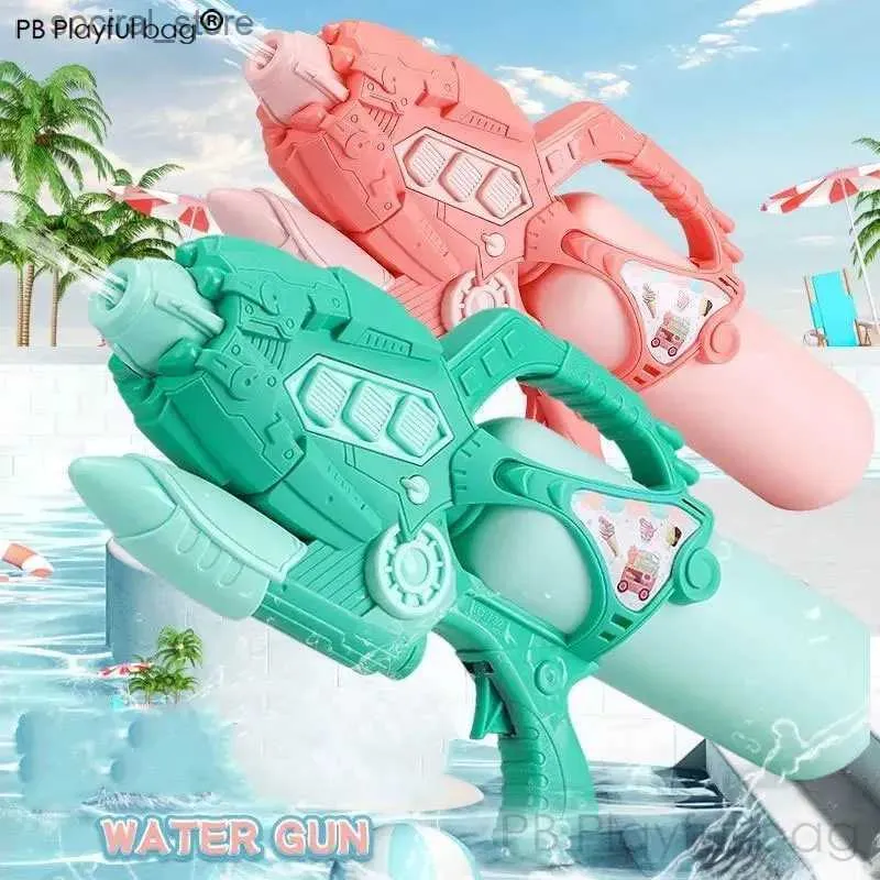 Gun Toys Outdoor Sports Vuxen Toy Gun Water Gun Beach Swimming Pull Type Stor kapacitet långväga vatten spray stora barn ZD09 L240311