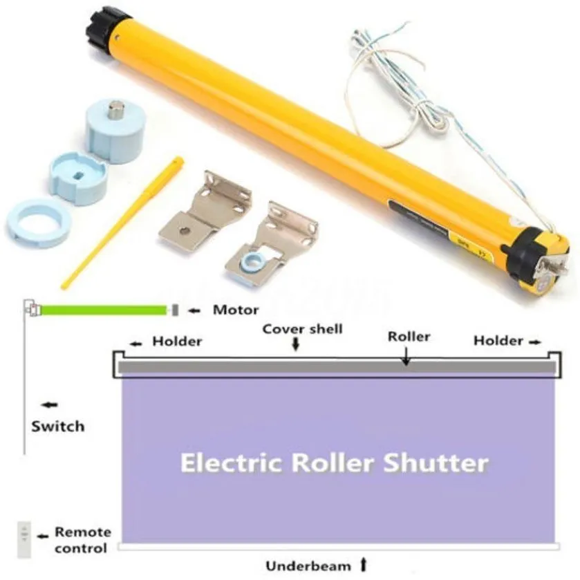 315mm Elektrische Gordijnen Roller Motor DIY 24V DC 300mA 7 2W 30RPM Elektrische Rolgordijn schaduw Buismotor Kit T200718174c