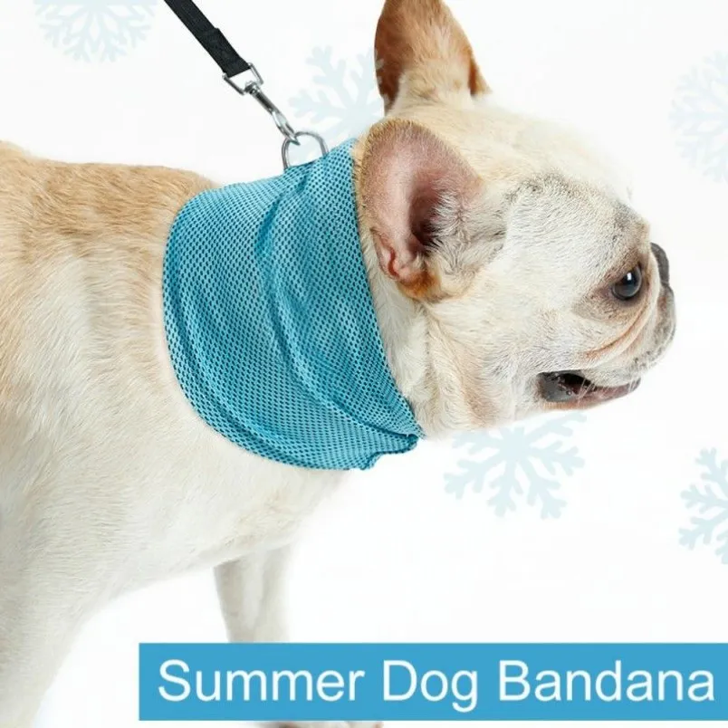 Instant Cooling Pet Bandana Hond Sjaal Cooling Halsbanden Huisdier Zomer Zonnesteek Preventie Handdoek Wrap Hals Voor Honden314C