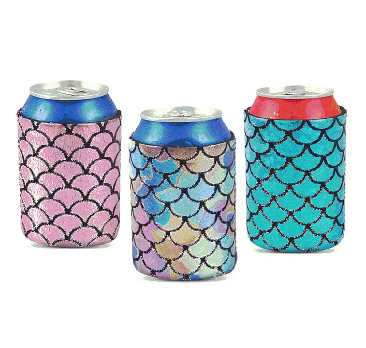 Coolies de cerveza de neopreno de 330ml de sirena para latas y botellas de 12oz, enfriadores de bebidas, fiesta de boda personalizada DIY LX31299110898