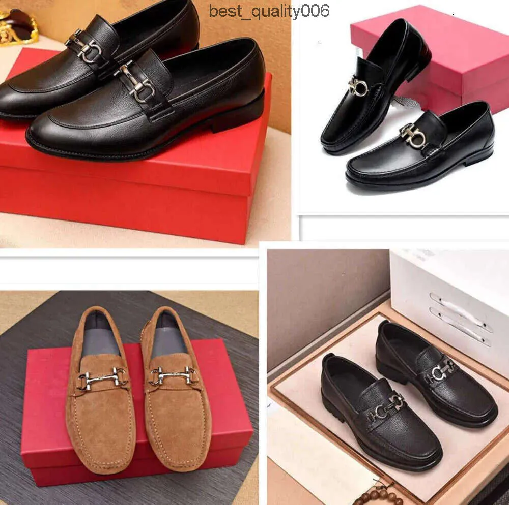 Salvatore Ferragamo Вы Feragamo Ferra Slip Party Homens Terno de Alta Qualidade Calçado designer Casual Confortável Mocassins Vestido de Noiva Sapatos de Marca em Sapatos de Condu