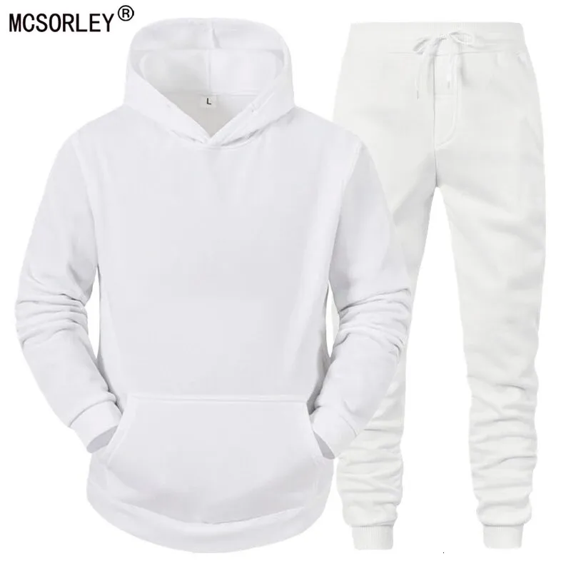 Mens hoodie+pants wool sportswear solid zippered jacket sportswear hoodie 240311