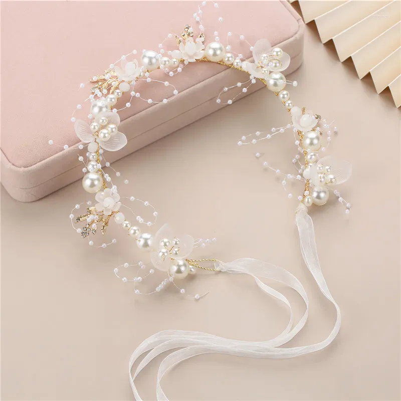 Accessori per capelli Copricapo per bambini Ghirlanda stile Mori Chiusura a corona super fata Copricapo di fiori da principessa Accessorio per spettacolo per ragazza di compleanno