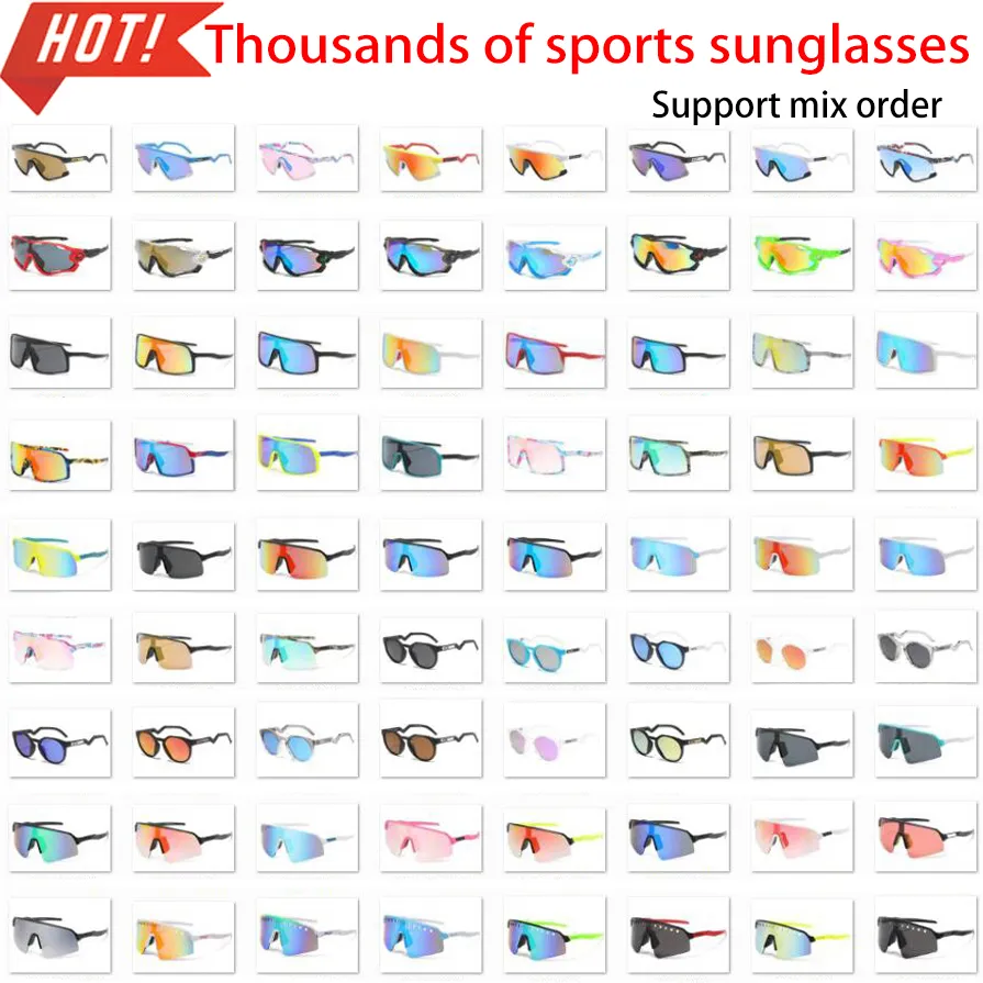 Unisex Designer Sunglasses Man and Women Luxury Sunglasses Goggles Bicycle Dazzling Cycling Glasses Shades Designer Eyeglasses Outdoor Sun Glasses Mix Styles