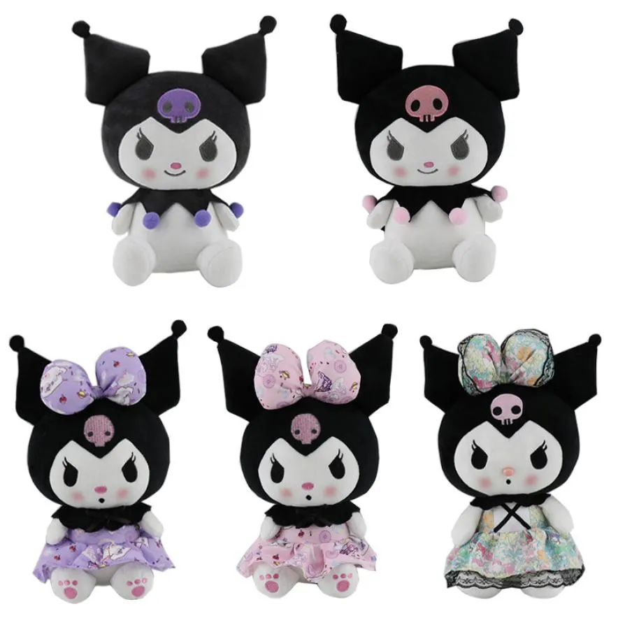 Kawaii Plush Kuromi Cartoon Pchaszone lalki Toys Soft Animals Model Piękna zabawka dla dzieci fani Fani Whole Drop9493799