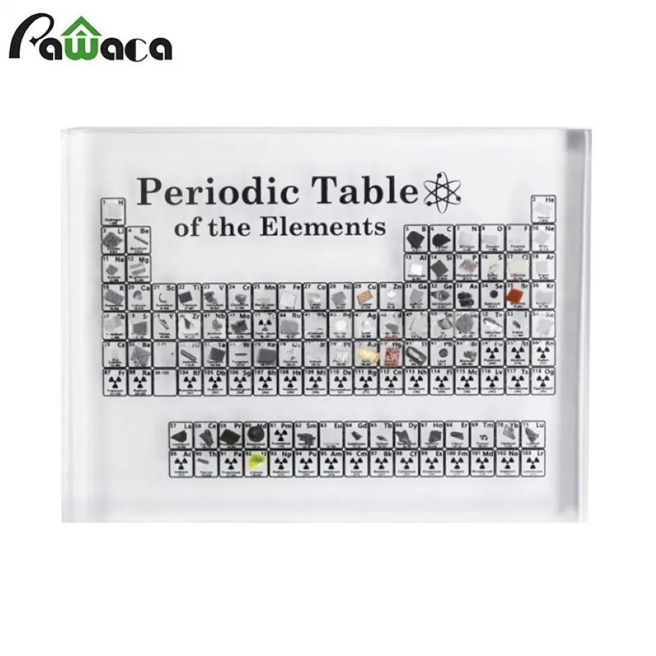 Acrylic Periodic Table of Elements Display Kids Teaching Birthday Teacher's Day Gifts Chemical Element Display Card Home Deco304l