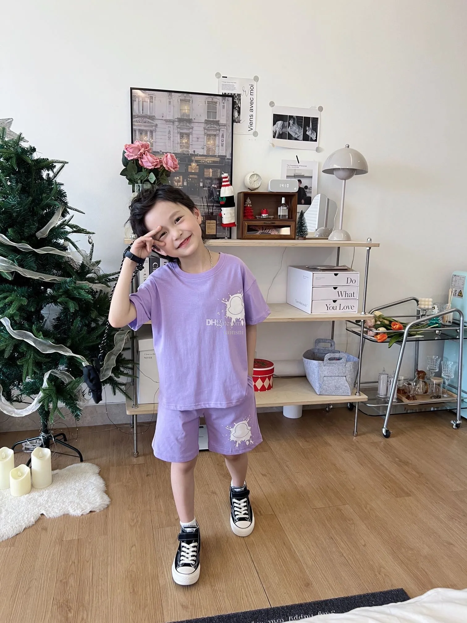 Summer T-shirt short Sets Designer Brand Clothing Fashion Cotton Siblings outfit Short Sleeves Clothes Suits Shirt skirt Baby Toddler Boy Kids Children 120-160