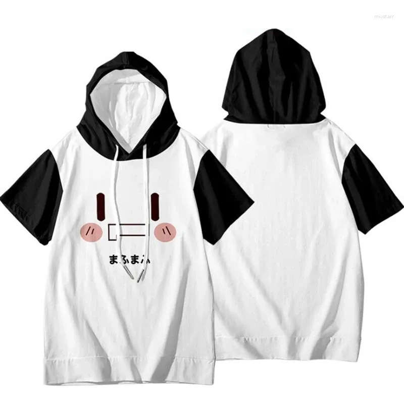 MEN'S THIRTS 2024 Anime Nico Niconico Mafu Mafumafu Hooded Shirt Women Men Summer Summer Sleeve Boy Girls T-sirt