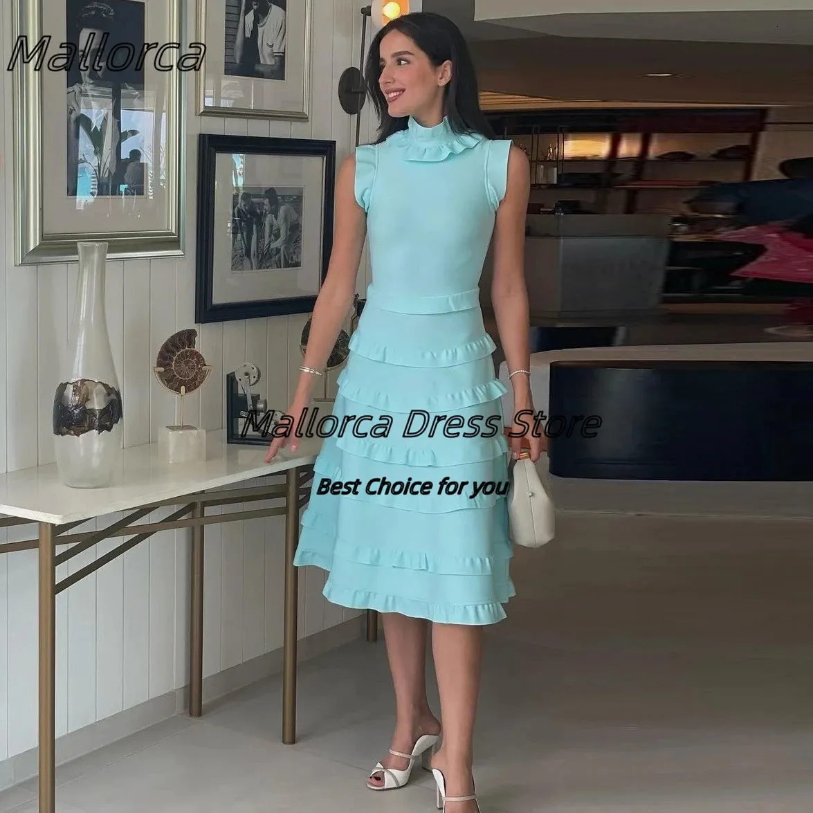 Mallorca Sleeveless Homecoming Dress with Built-in Bra and Tiered  Tea-Length Skirt from Dhgate Urban Sexy Dresses - price 198.58