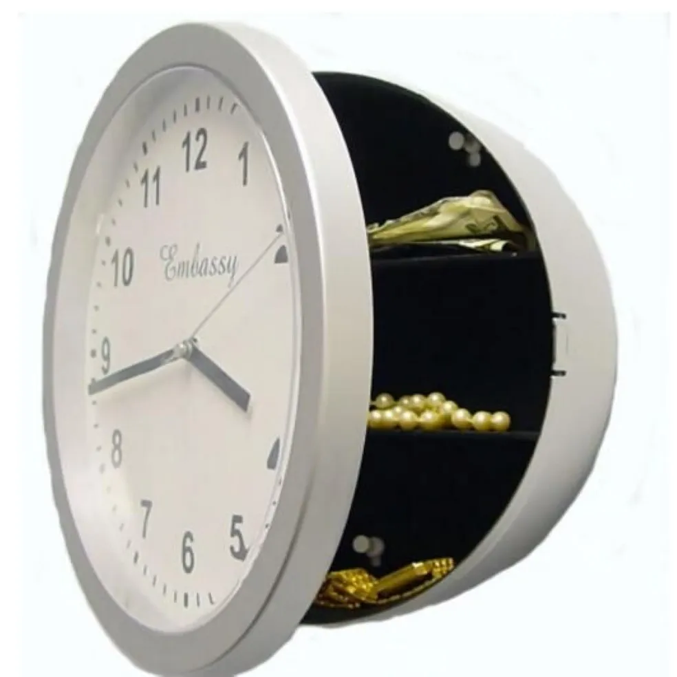 Klok Veilig Sieraden Opbergdoos Klokken Opbergdoos Veilig Wandklokken Decoratie Klok Cijfers Kamers Decoratie Horloge Wandklok217T