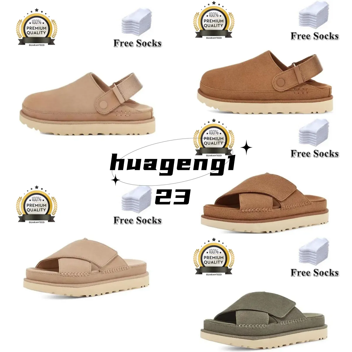 Designer Uggskid Goldenstar Rindsleder Clog Hausschuhe Sandalen Australische Hausschuhe Bostons Clogs Golden Star Beach Slides Damen Tazz Slipper Mustard Seed Tasman 377