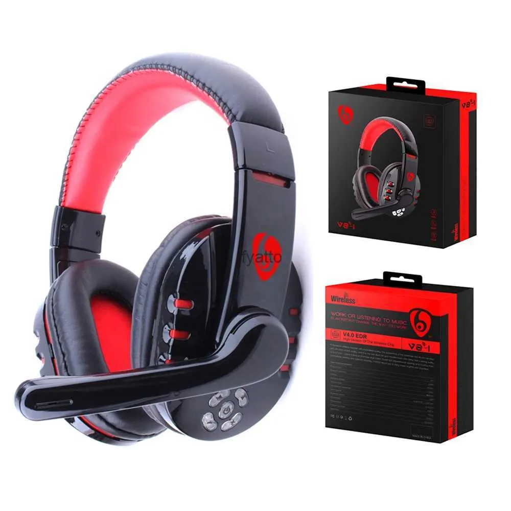 Mobiele telefoon koptelefoon V8-1 hoofdtelefoon V4.2 Bluetooth-compatibele gaming-headset Draadloze stereo-oortelefoon met microfoon voor pc-laptop ComputerH240311