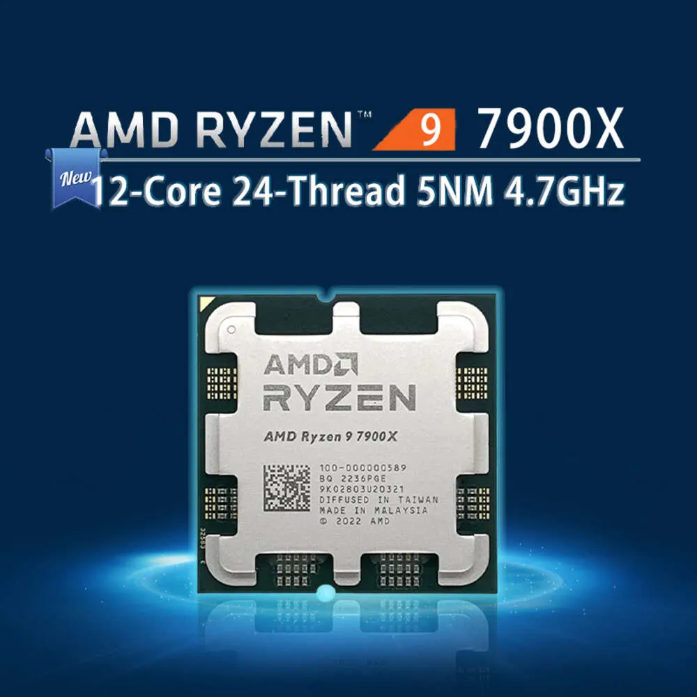 AMD Ryzen 9 7900X Cpu Amd Ryzen 5 With Box 4.7GHz 12 Core