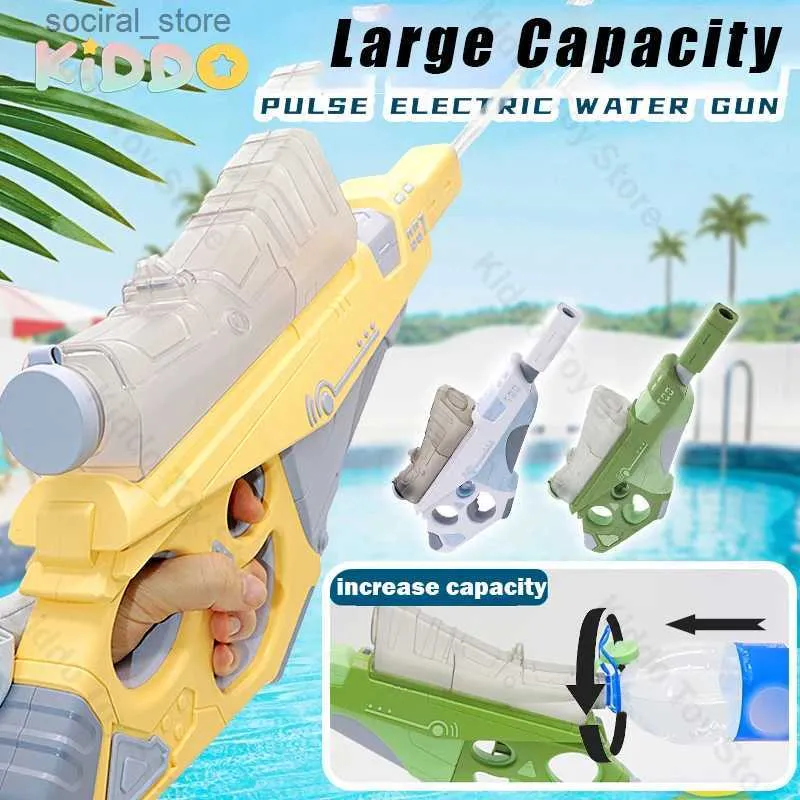 Zabawki Gun Duże pojemność pistoletu wodne elektryczne automatyczne pistolet wodny na zewnątrz gry na plaży basen letnie zabawki dla chłopców dorosłe dzieci Prezenty L240311