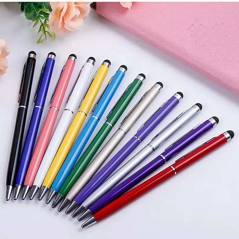 Två i en dubbel användning Touch Pen Holder Portable Tablet Capacitive Pen Touch Känslig handskrivning Kapacitiv penna Bollformad mobiltelefonmålning Pekskärmspenna