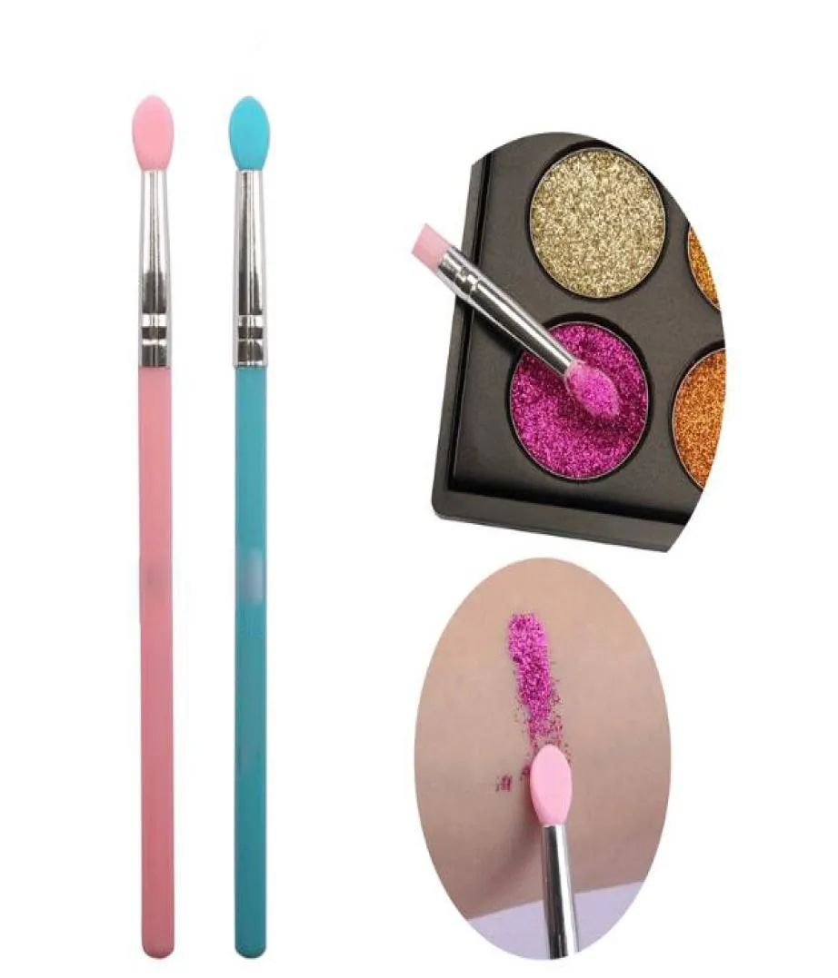 Silicone cosmetic Makeup brushes Single Small Size Soft Silicone Head eye shadow brush J17097958584