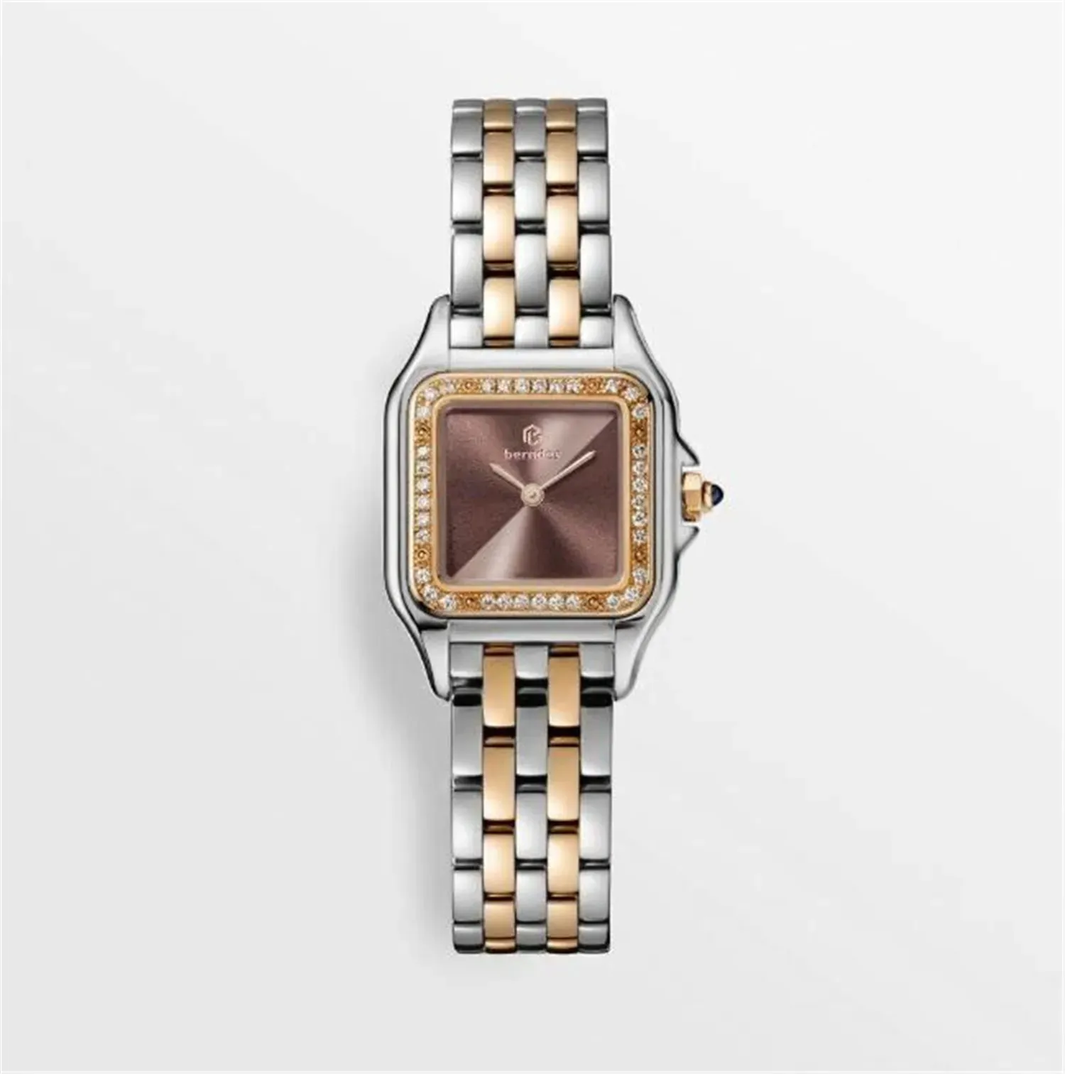 Diamond Bezel Watch: Elegant Timepiece With Slim Leather 