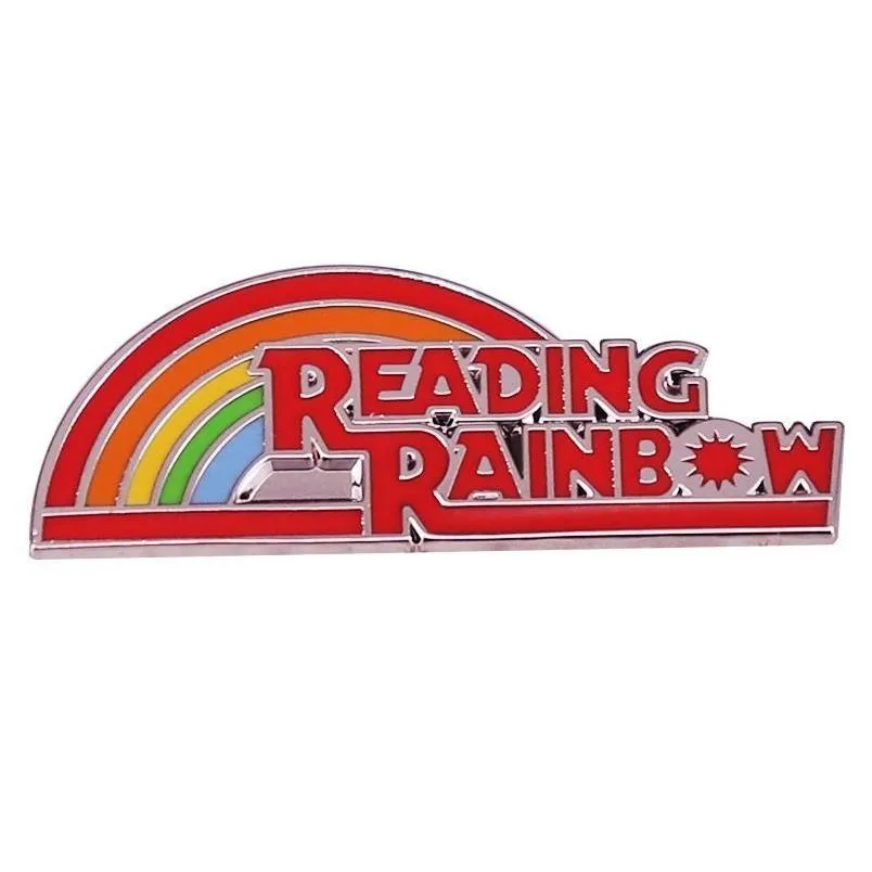 Tecknad accessoarer läsning x regnbågs -serie emaljlapel pin badge brosch ryggsäck dekoration smycken släpp leverans baby barn ma m otjtf