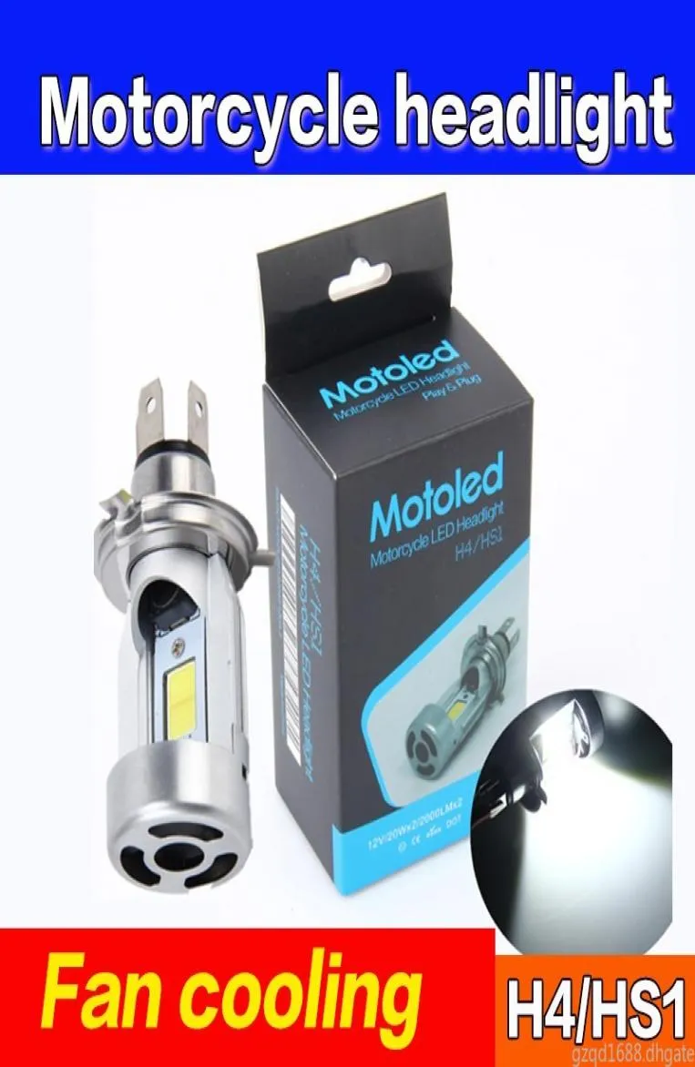 Motorcycle LED Headlight H4 LED Bulb HiLo Beam Light for Yamaha Honda Motorbike Front Lights H17 HS1 whiteYellow9007521