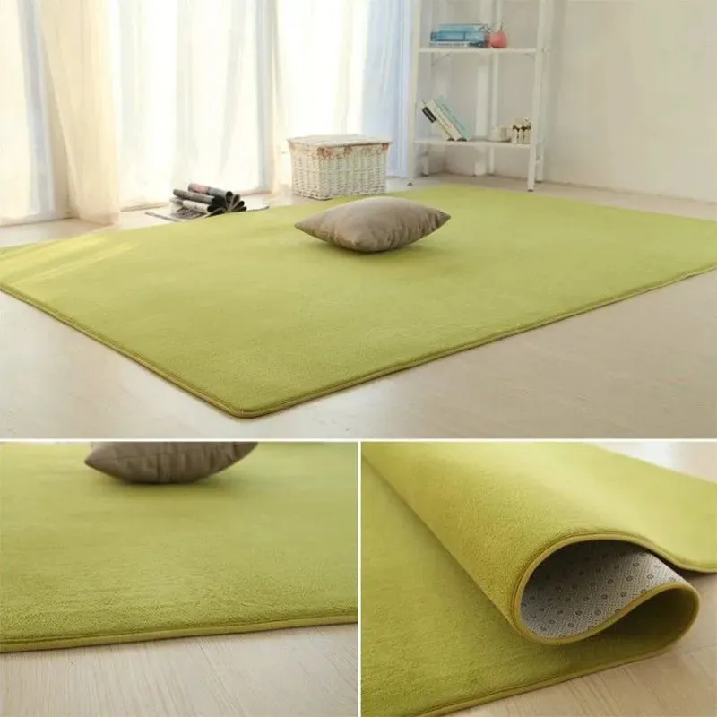 Non Slip Hair Carpets Fur For Living Room Solid Color Thick Velvet Furry Floor Mat Childrens Pink Fluffy Rugs Modern Home Decor 240226