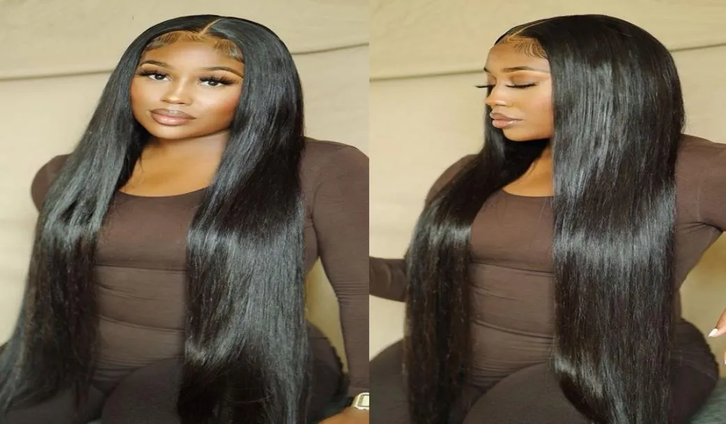 Peruvian Straight Hair Bundles With Closure 3 Bundels stright human weave Whole Hairs Weft and Lace Closures 30 32 40inch Sunn9277381