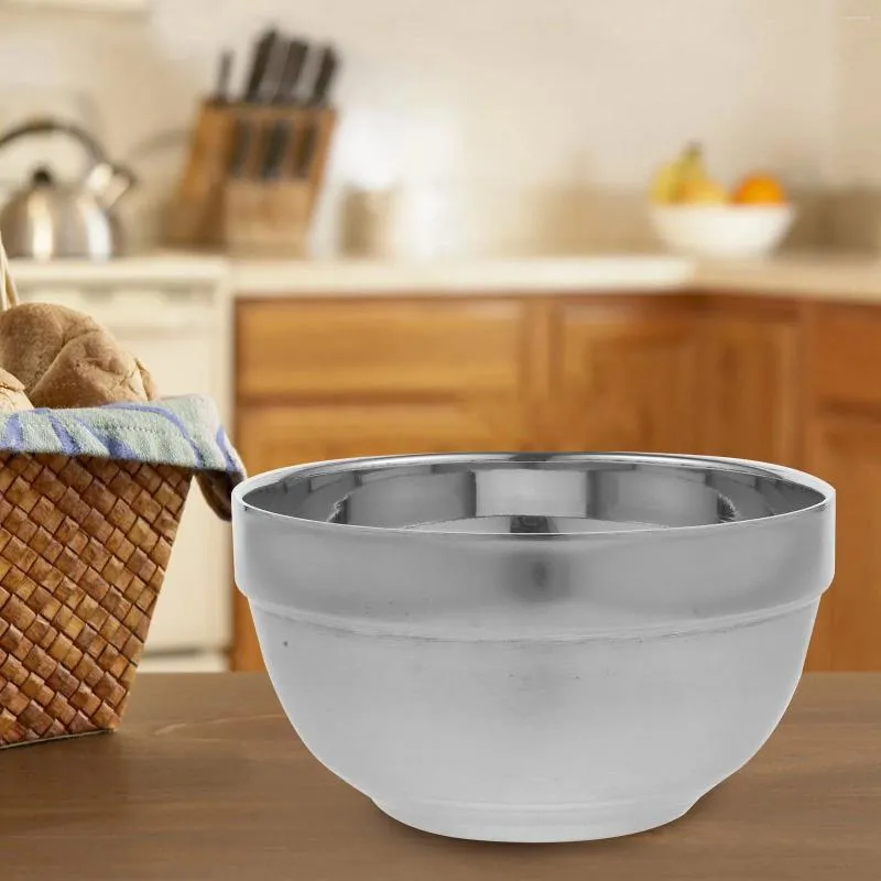 Bowls Stainless Steel Rice Bowl Metal Mixing Home Large For Prep Cooking Kitchen Utensil Small Storage Organizer Fruit