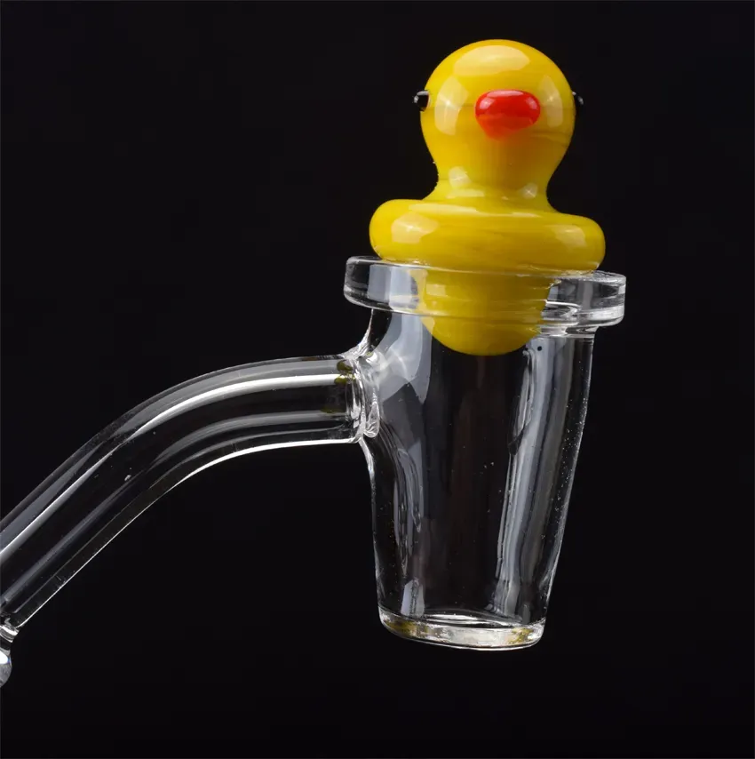 Quartz Banger Conical Style Holds Heat Longer With Glass Duck UFO Carb Cap 10mm/14mm/18mm Male&Female Joint For Glass Bongs
