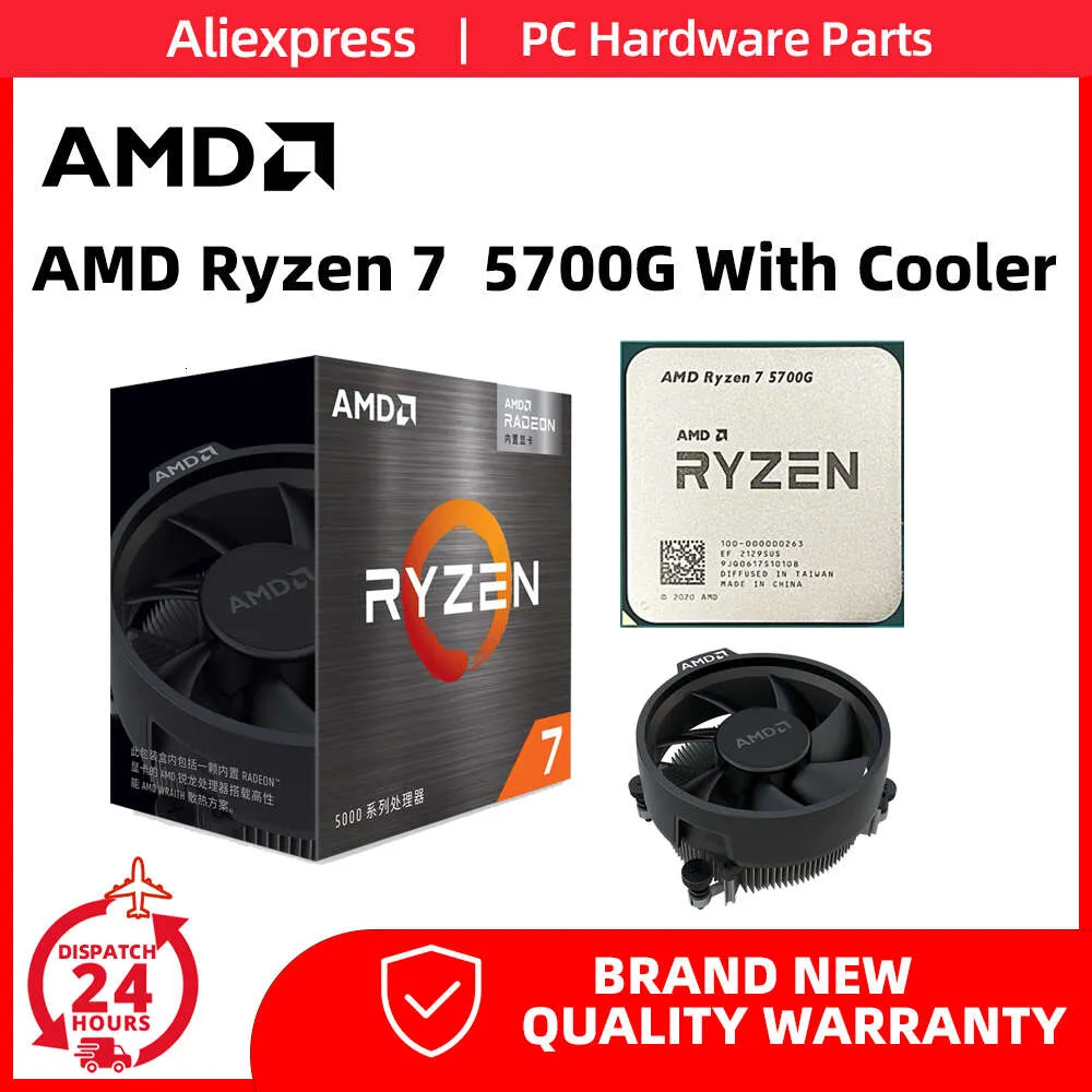 CPU Amd Ryzen 7 5700G e Wraith Stealth Cooler 3.8GHz 8 núcleos 16-Thread R7 5700G Am4 Kit de processador para placa-mãe B550 Elite