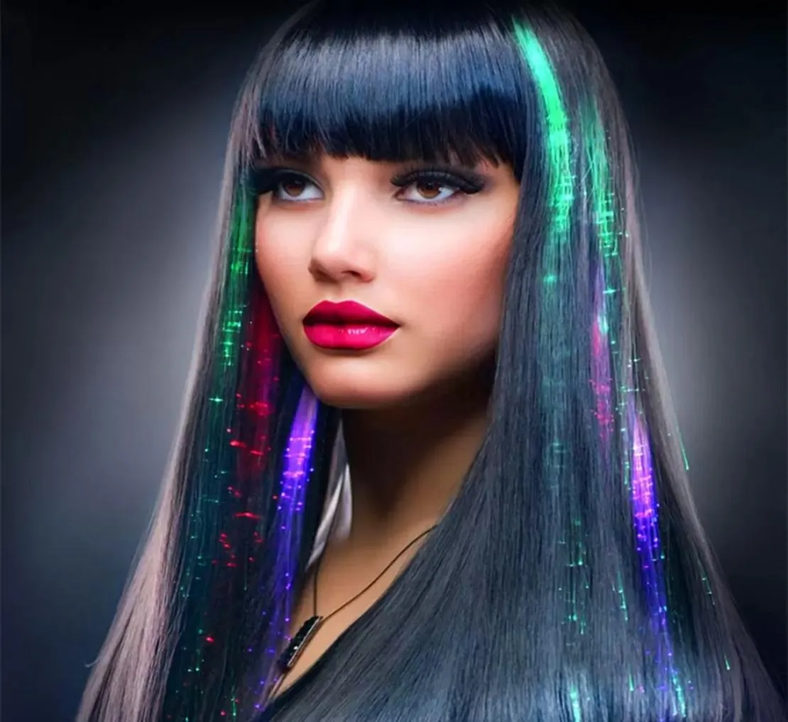 LED-Blitz-Zopf-Frauen-bunte leuchtende Haar-Klipp-Haarspangen-Faser-Haarnadel leuchten Partei-Bar-Nacht-Weihnachtsspielzeug-Dekor C0628x035348075