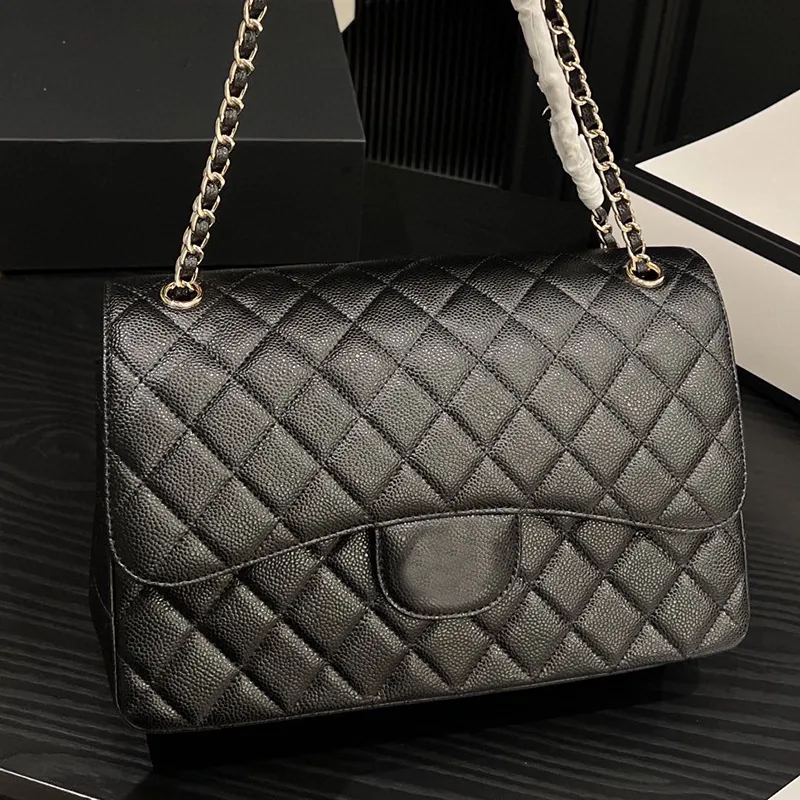 مجموعة جديدة من العصور الوسطى من الأزياء CF Classic Lychee Caviar Cowhide Genuine Leather Diamond Lattice Handbags Bag Bag Bag Bag Bag Bag Bag