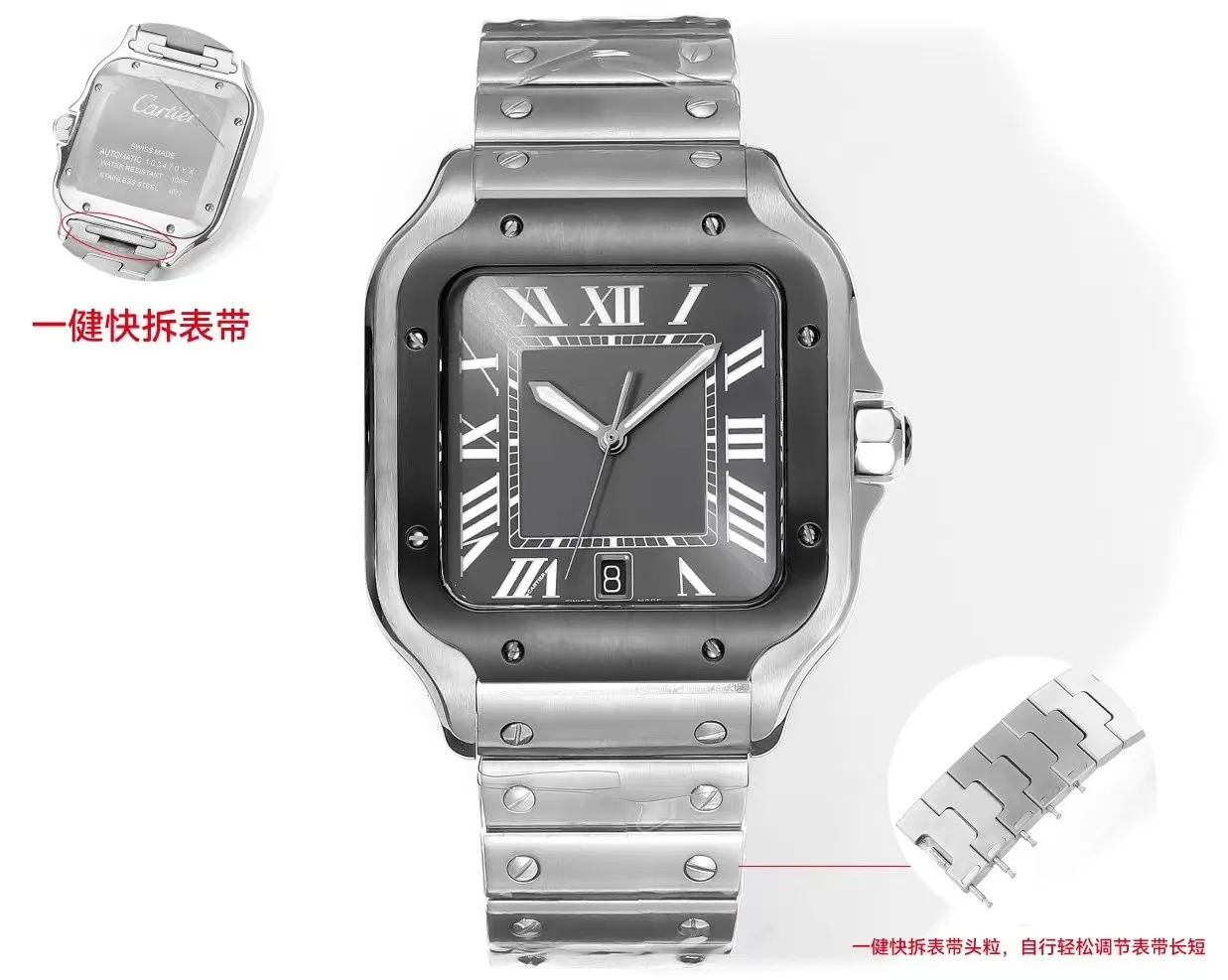 2024 THB Factory Herren Uhr 9015 Ultradünne Bewegung 316 L
