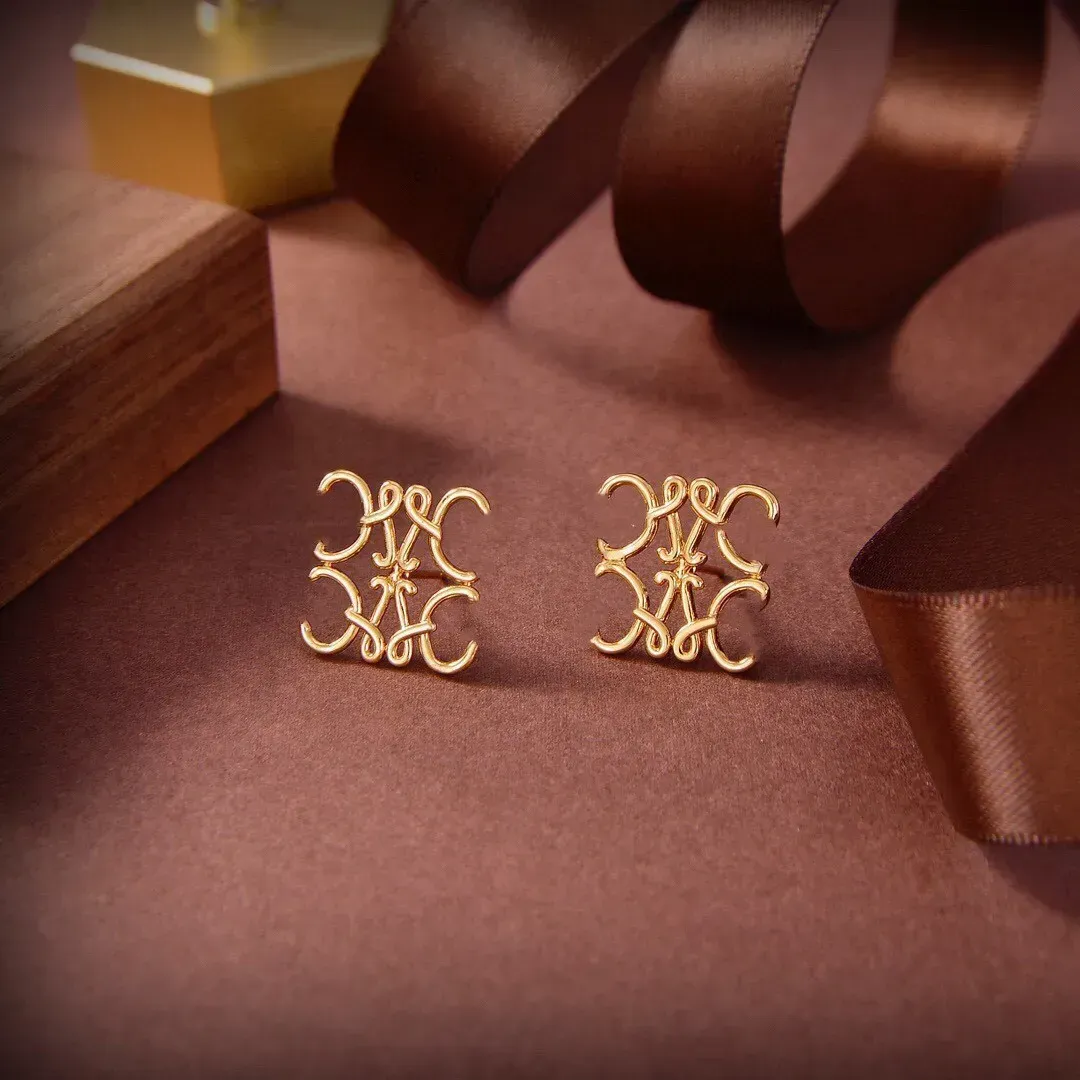 Designer gouden oorbellen voor dameshangers zilveren oorbel geometrische luxe sieraden mode oorknopje hoepel oorbel dame ontwerpers oorbellen cadeau met doos