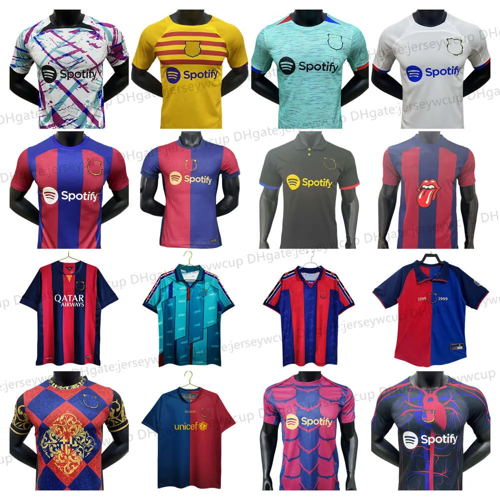 23 24 25 Pedri Gavi Soccer Jersey Barca Lewandowski FC Ferran Camiseta de Futbol Auba Barca Joao Cancelo 2024 2025 Ansu Fati Football Joao Felix Kits Men Kids