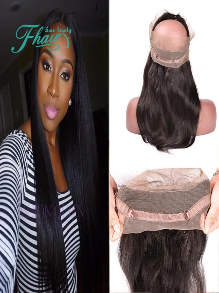 360 Lace Frontal Band 8A Mongol Vierge Cheveux Raides Cheveux Humains Dentelle Frontale Fermeture 8quot22quotinch Longueur Cheveux Rapide Ship6575008