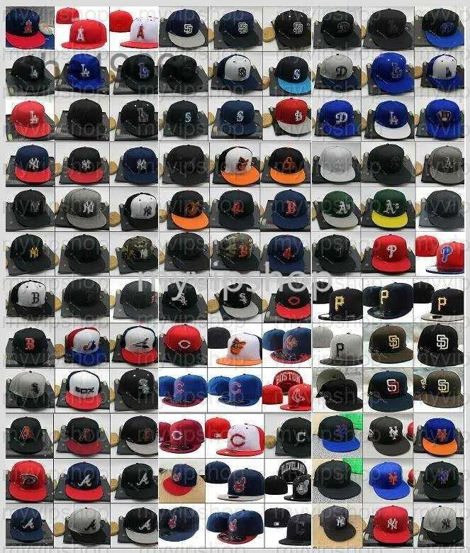 Myvipshop All Team Baseball Fitted Petten Groothandel Sport Plat Volledig gesloten Voetbalhoeden Damesmode Zomer Snapback Chapeau Bone 1ATQ