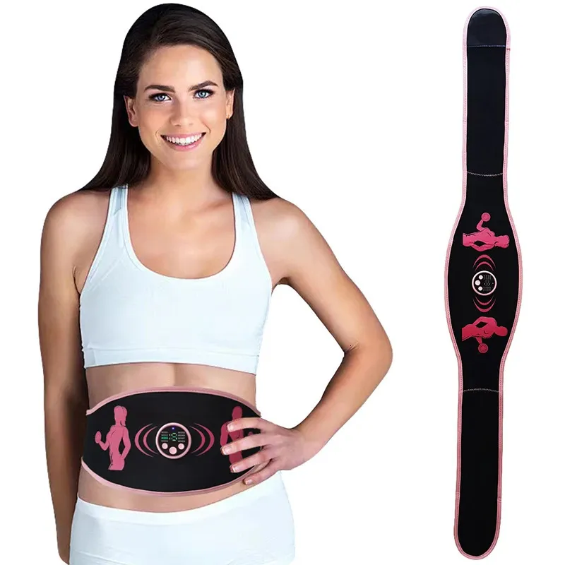 Ems estimulação muscular abs cinto abdominal trainer estimulador massagem fitness emagrecimento massageador barriga perda de peso corpo moldar 240220