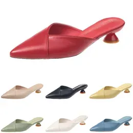 slippers women sandals high heels fashion shoes GAI triple white black red yellow green color10