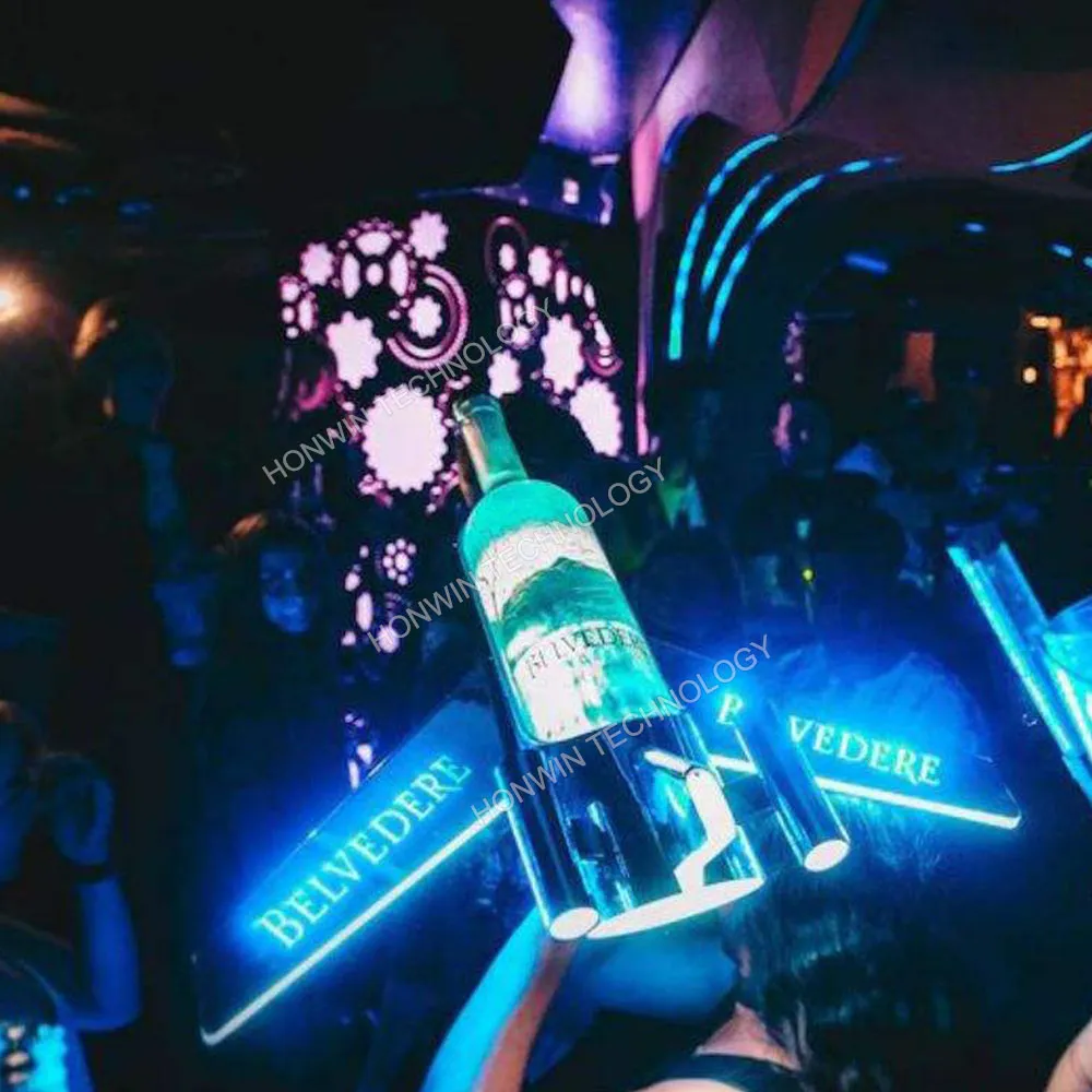 LED Belvedere Vodka Plane Aircraft Bottle Presenter Champagne Rocket Whisky VIP Service Tequila Airplane Wine Airplane Glorifier Carrier Display