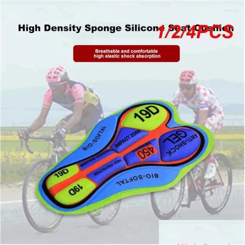 Vestuário de motocicleta 1/2 / 4pcs Ciclismo Almofada Shorts Respirável 5D Pads Base de equitação ao ar livre Biking 9D Silica Gel Pad Drop Delivery OTHG6